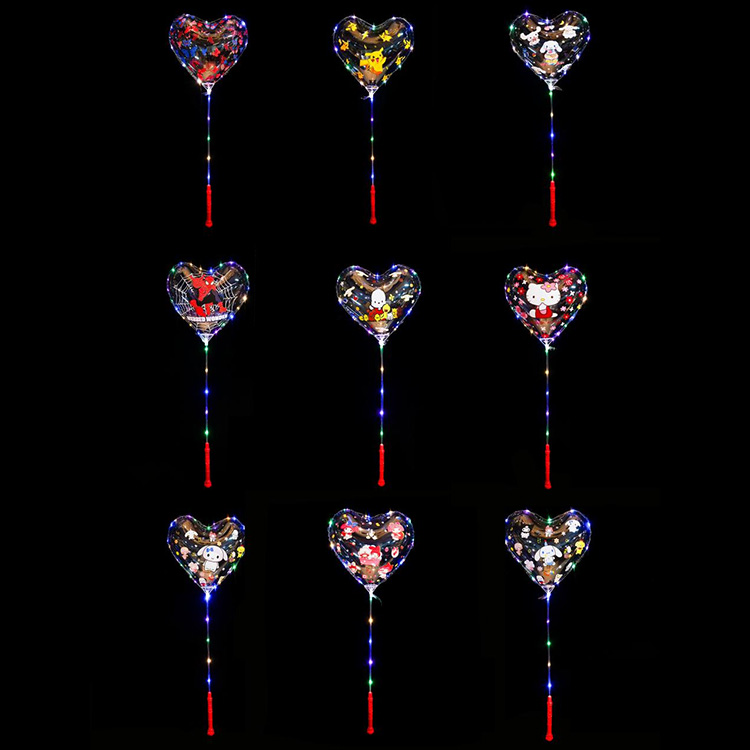 Μπαλόνια Bobo με στάμπα σε σχήμα καρδιάς
