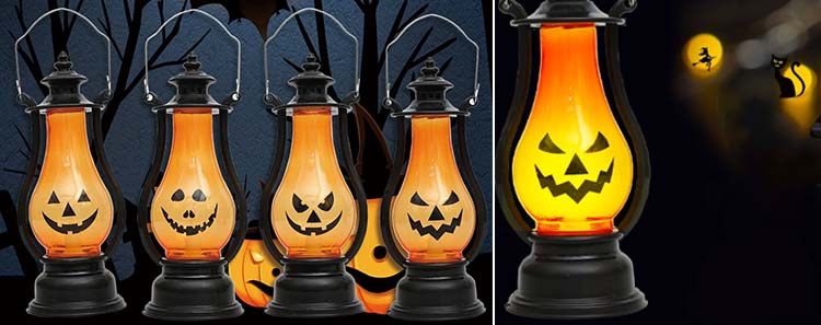 Halloween candle wind lamp