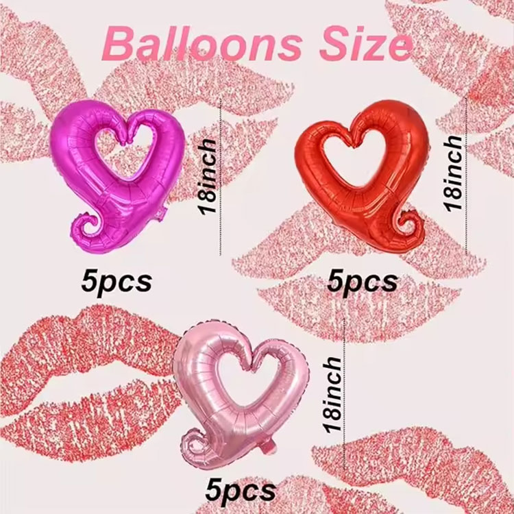 18 Inch Hook Heart Shaped Balloon