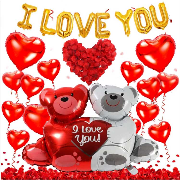 Μπαλόνια αλουμινόχαρτου του Αγίου Βαλεντίνου
